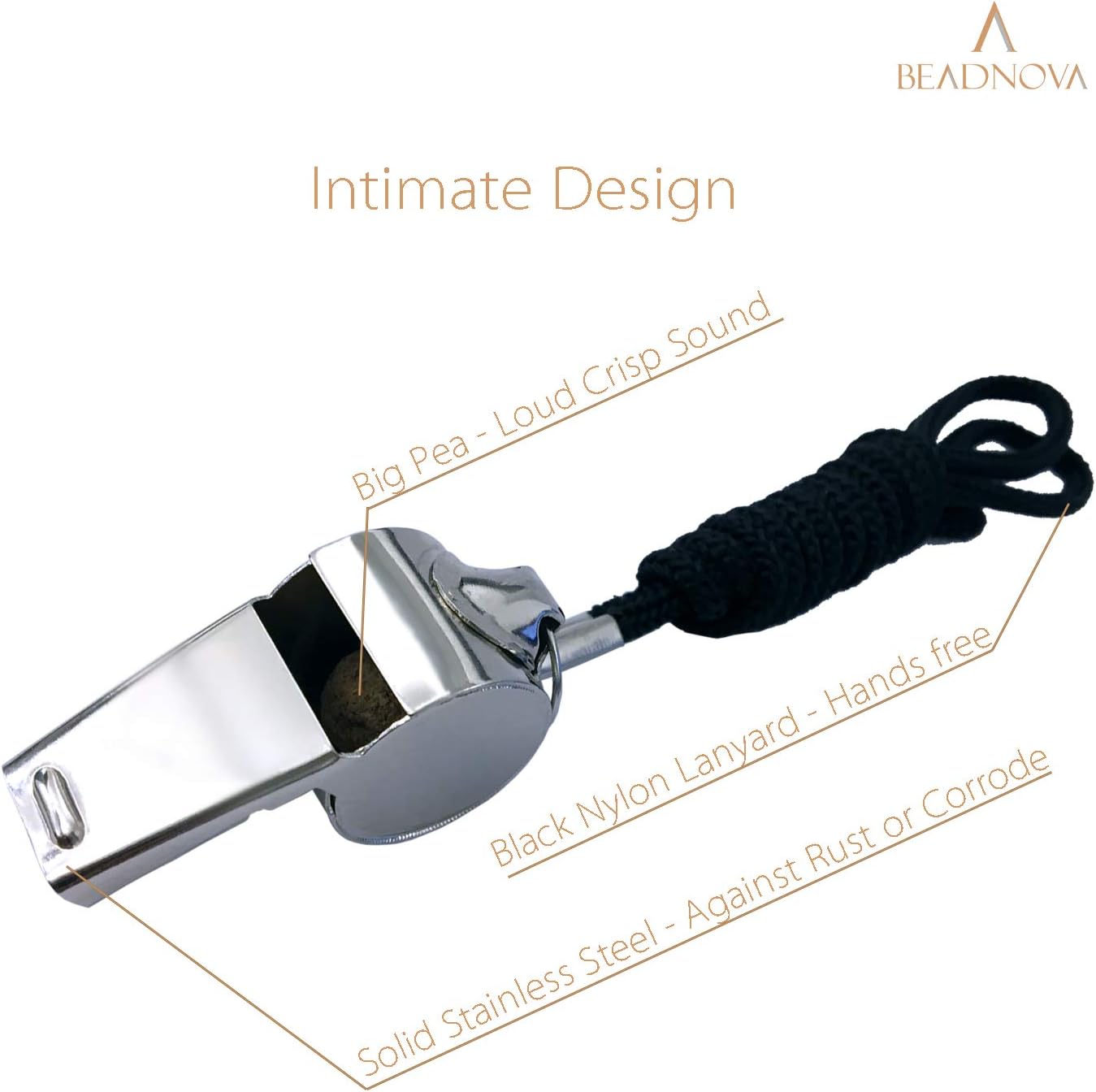 Stainless Steel Whistles with Lanyard Lifeguard Whistle Referee Whistle Metal Whistle Sports Whistle Coaches Whistle โ image 4