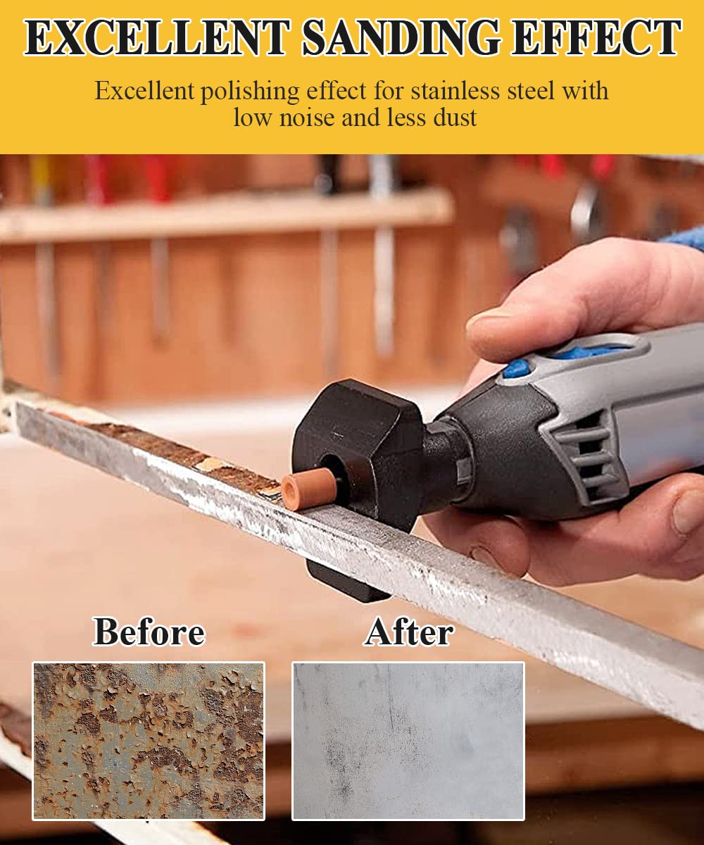 Sanding Bits for Dremel Rotary Tool, Grinding Stone Sanding Drill Bits with 1/8" Shank, Aluminium Oxide Tough Enough to Metal Rust — image 3