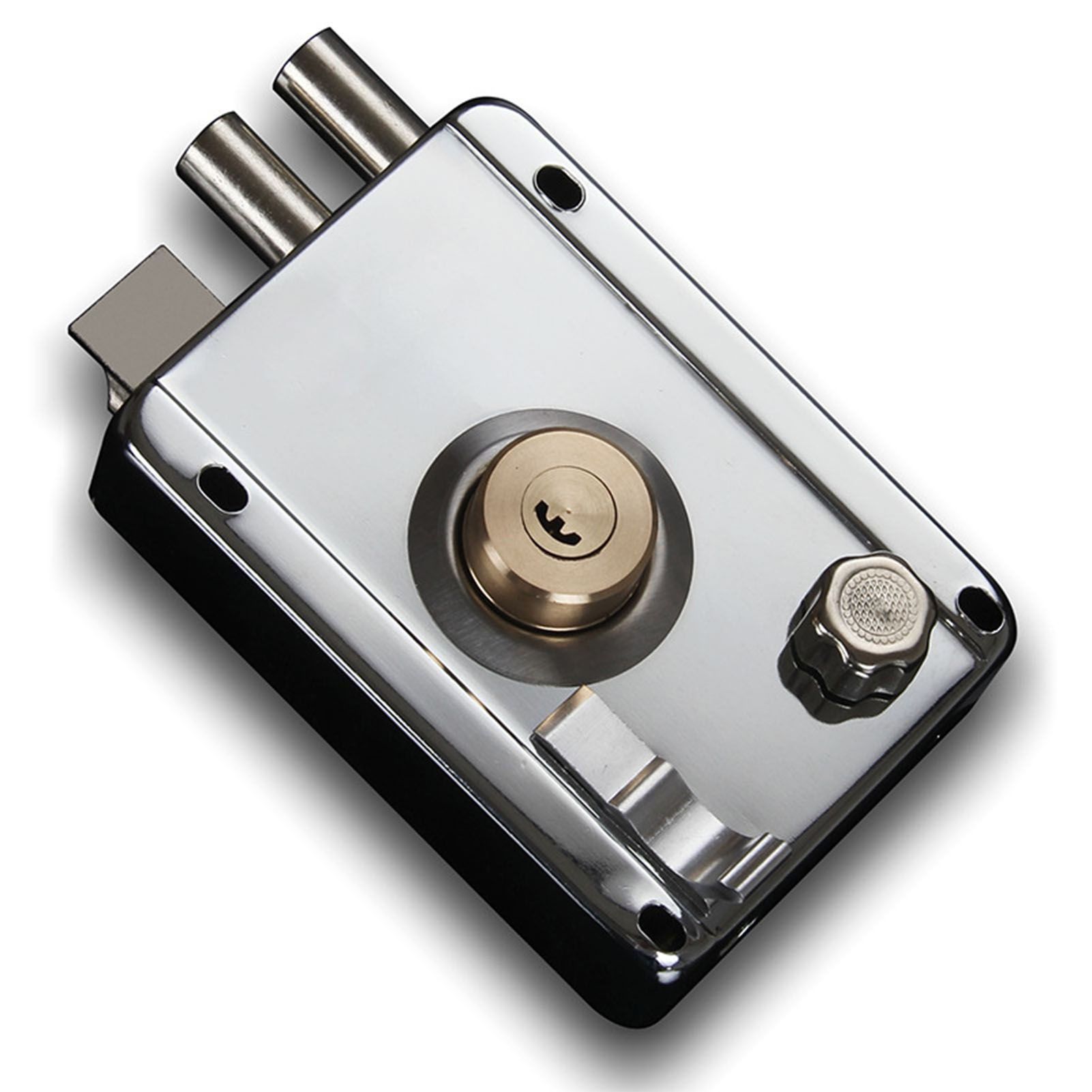Exterior Gate Lock Stainless Steel Copper Lock Core Left Open with Edge Security Prevent Theft Old Gate Lock โ image 2