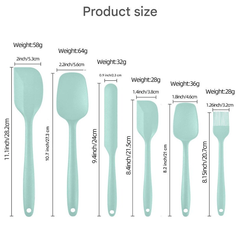 6-Piece Yellow Silicone Spatula Set – Heat-Resistant, Non-Scratch Kitchen Tools with Integrated Metal Reinforcement, Dishwasher Safe, for Cooking, Mixing, and — image 6