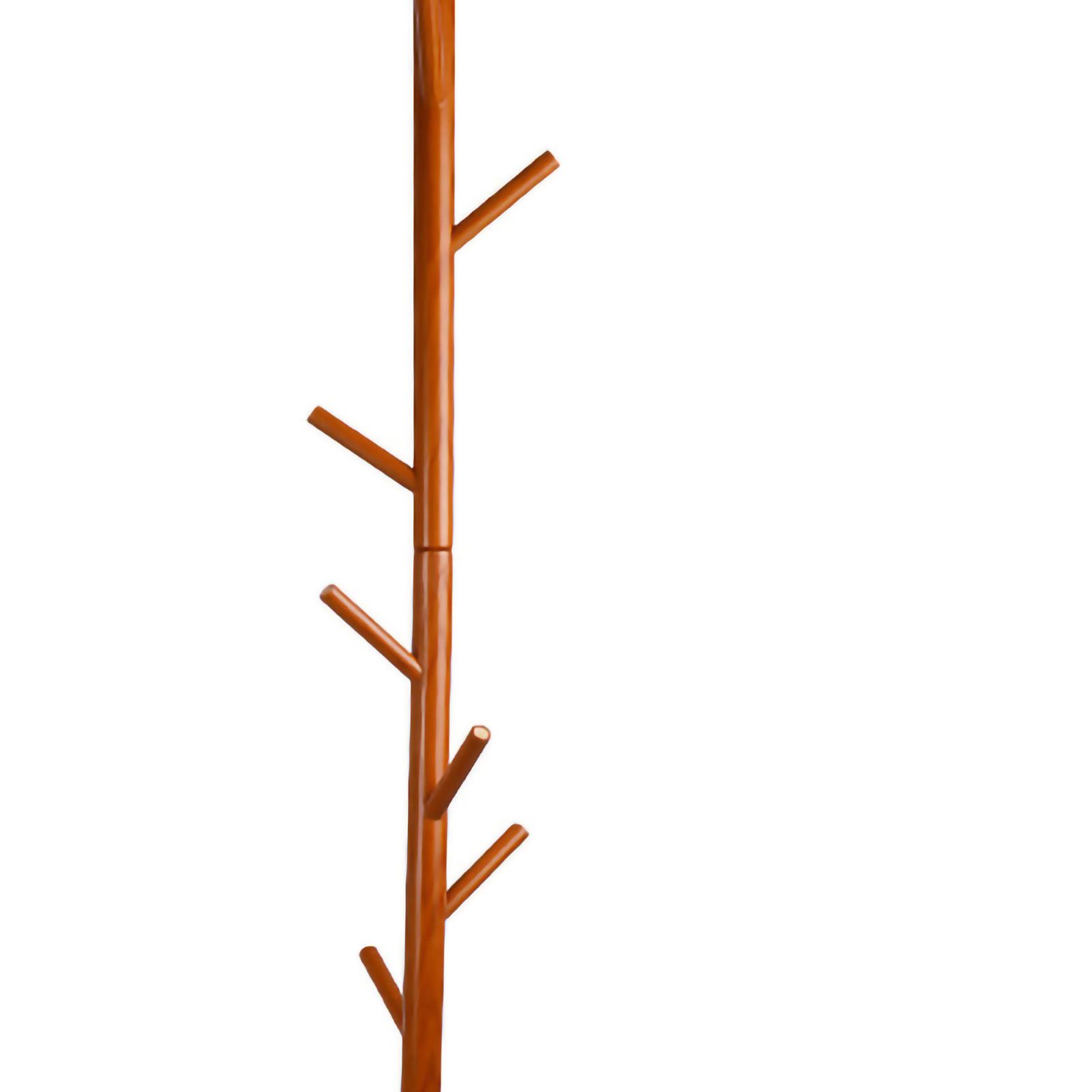 Clothes Tree Solid Wood Round Corner Simple Fashionable Beautiful Coat Hanger for Living Room Honey Color — image 2