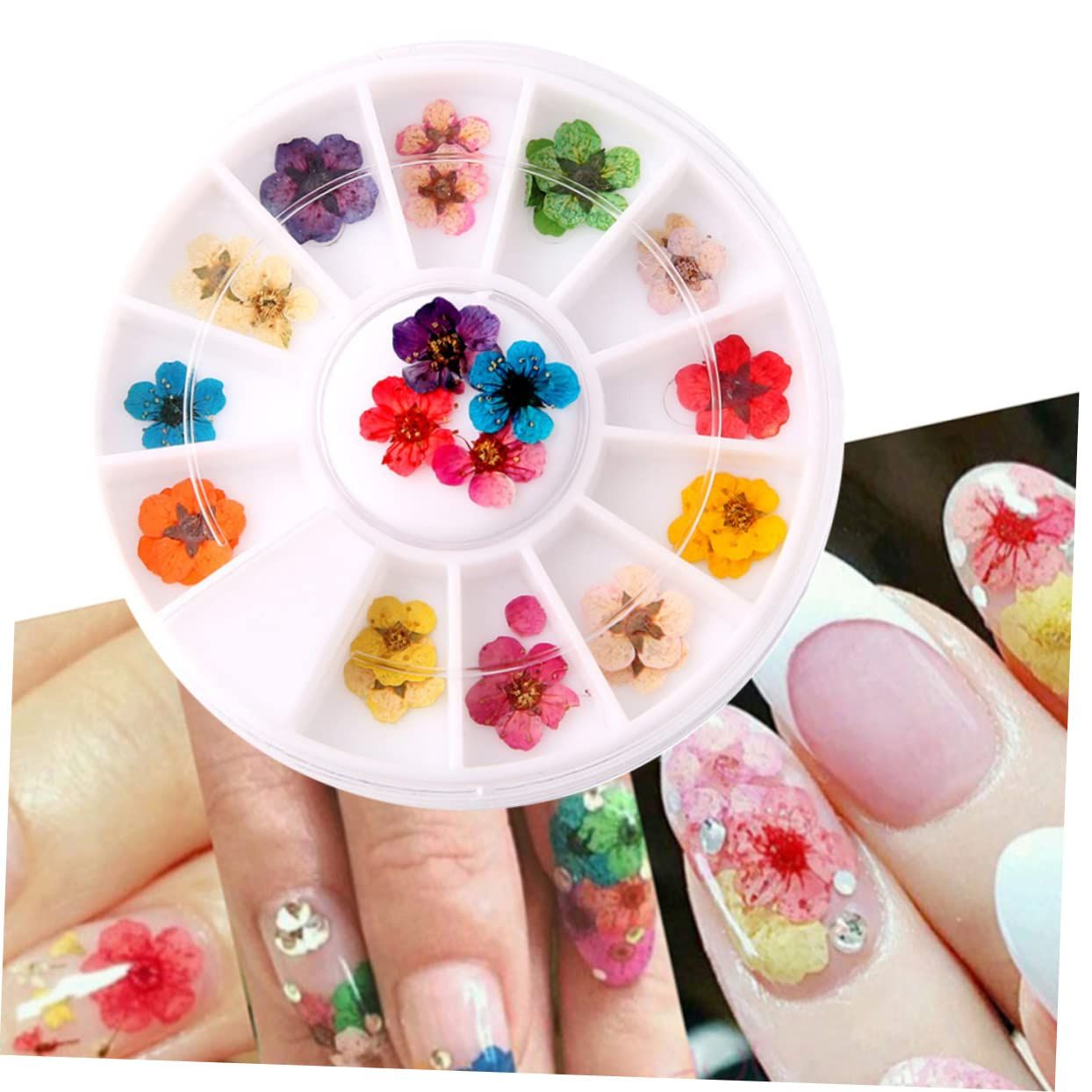 Flower Decorations 1 Box Accessories Art Plum Decals Petals Dried Supplies Manicure Nail Tips of for Sticker — image 4