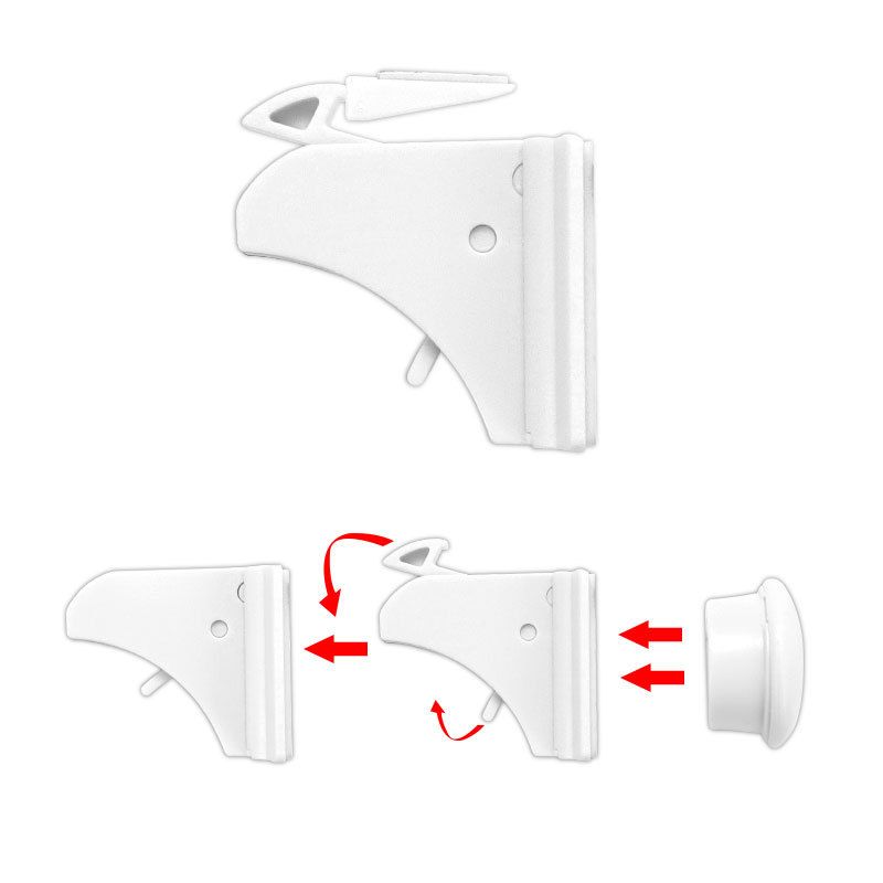 Child Safety Magnetic Cabinet Locks(4 locks+1 key), Baby Proof, No Tools Or Screws Needed - Norjews — image 2