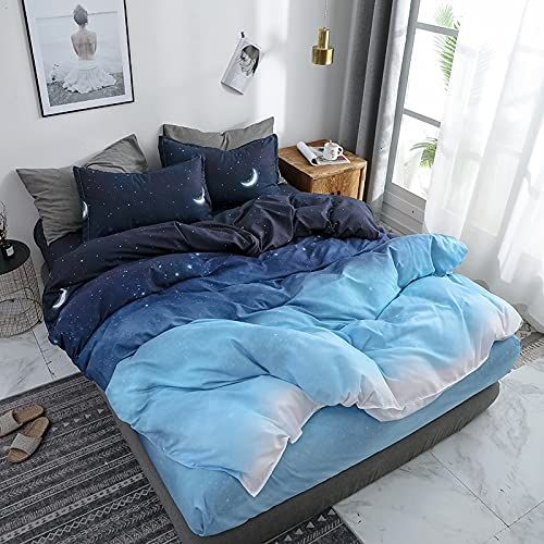 Night Blue Super King Size Duvet Quilt Cover Set โ image 2