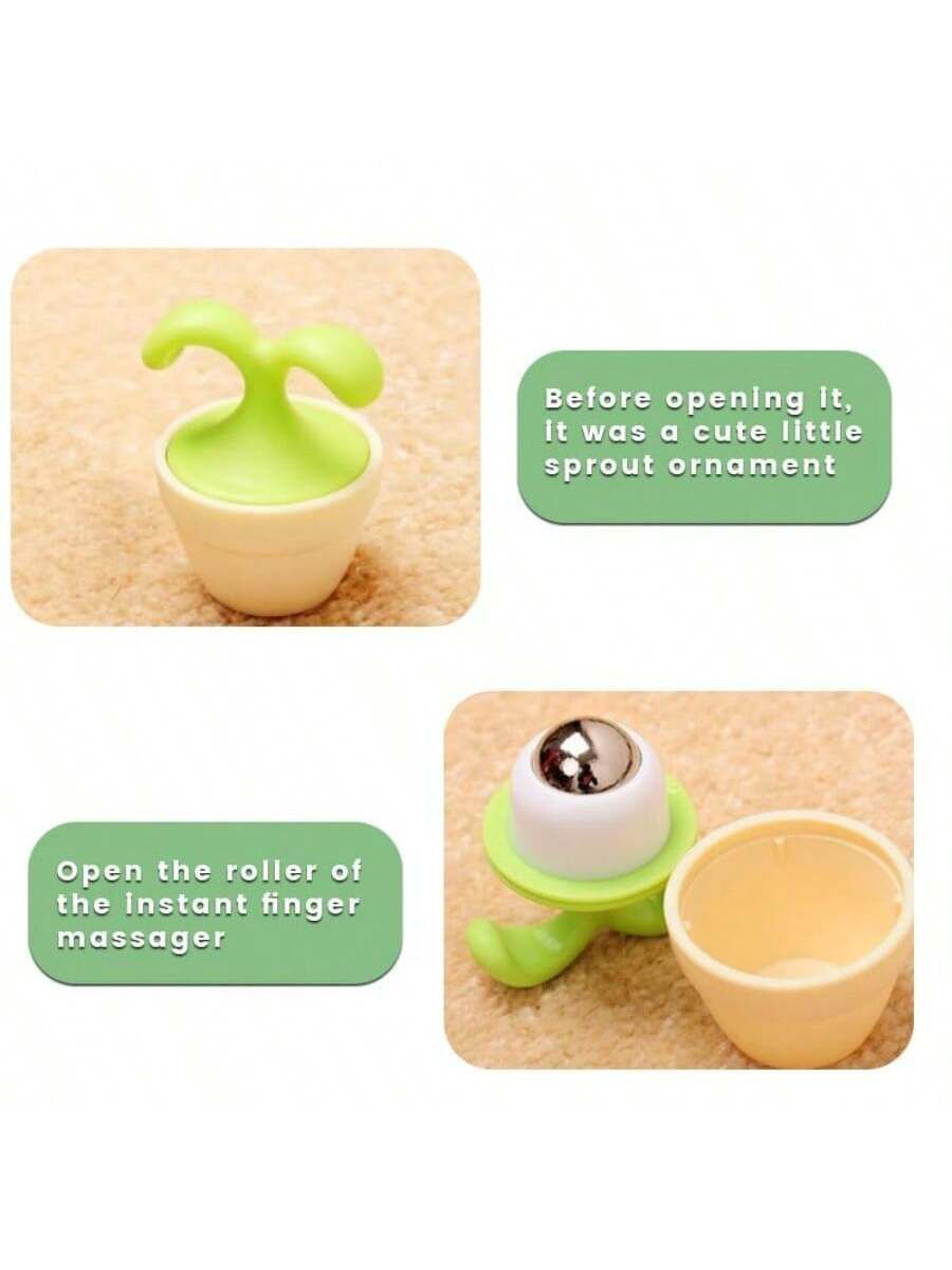 Roller Ball Massager 2PC Handheld Body Massager Mini Potted Plant Shaped Massage Bead Ball Multifunctional Body Massager Beauty Tool For Relaxation โ image 2