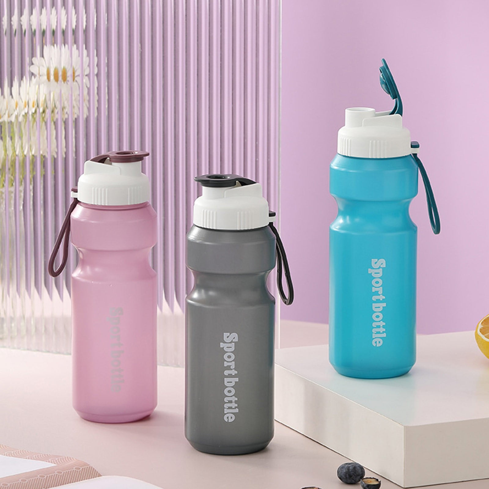 Back to School SuppliesPortable Fitness Sports Water Bottle Pp Creative Lid Snap Button Space Cup Outdoor Portable Cup B (Include: 1X Sports Water Bottle) Sale โ image 3