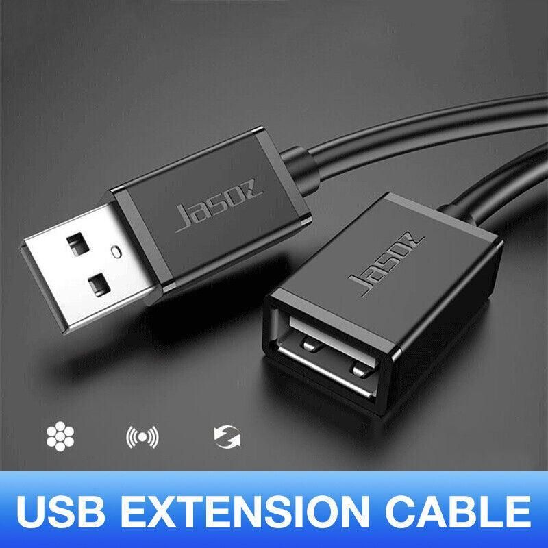 Jasoz Usb Extension Data Cable 2.0 A Male To A Female Long Cord For Laptop Pc - 2 m โ image 2