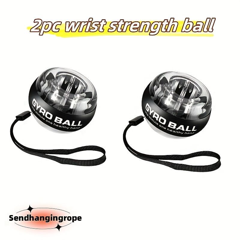 wrist strength gyro ball, self-starting gyro ball, hand and arm trainer, grip strengthener, forearm exerciser, home fitness equipment, office workout tool — image 3