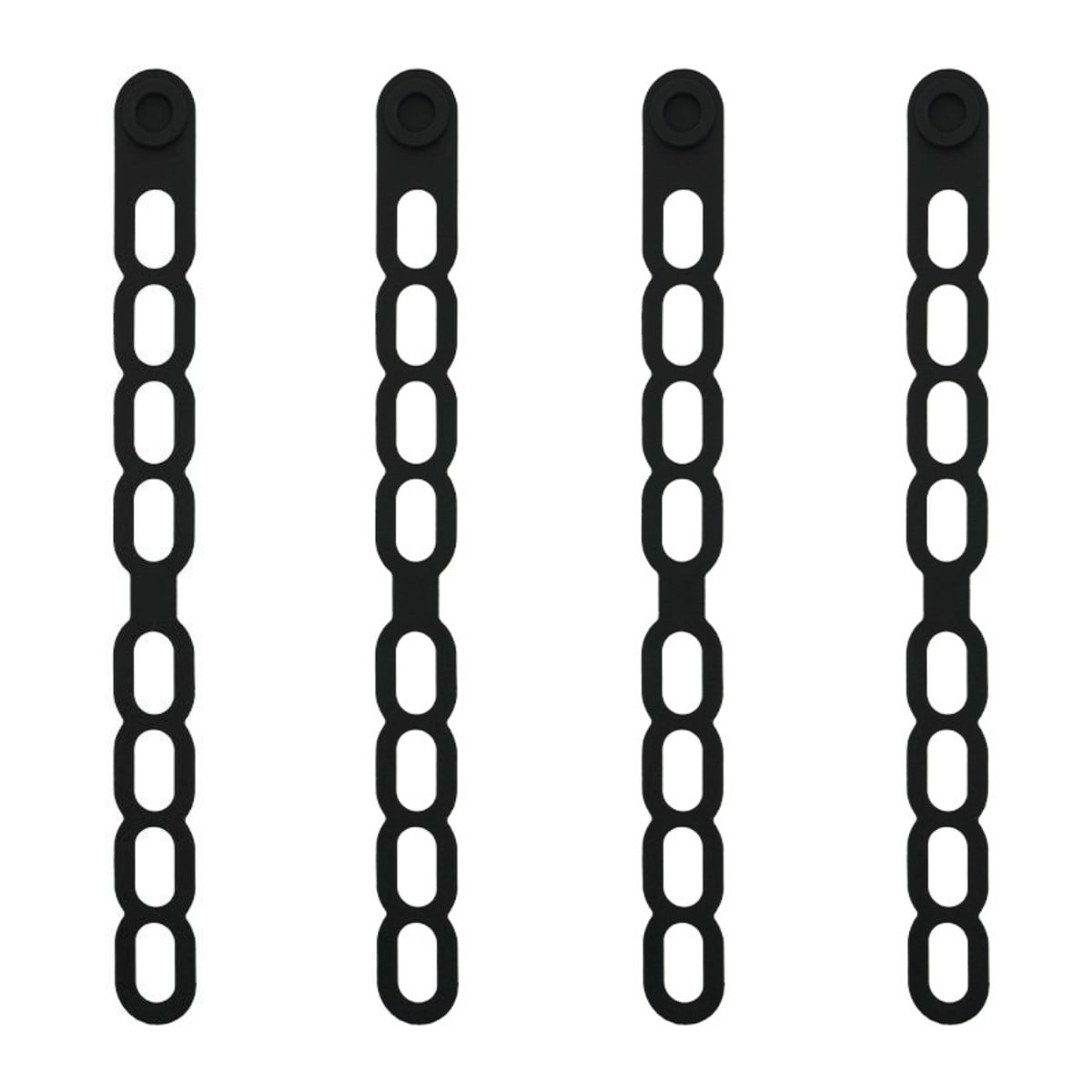 4 Pcs Silicone Latch Strap Tie for Slow Cooker Lid Lunch Box Bundling Organizing Black Blue — image 6