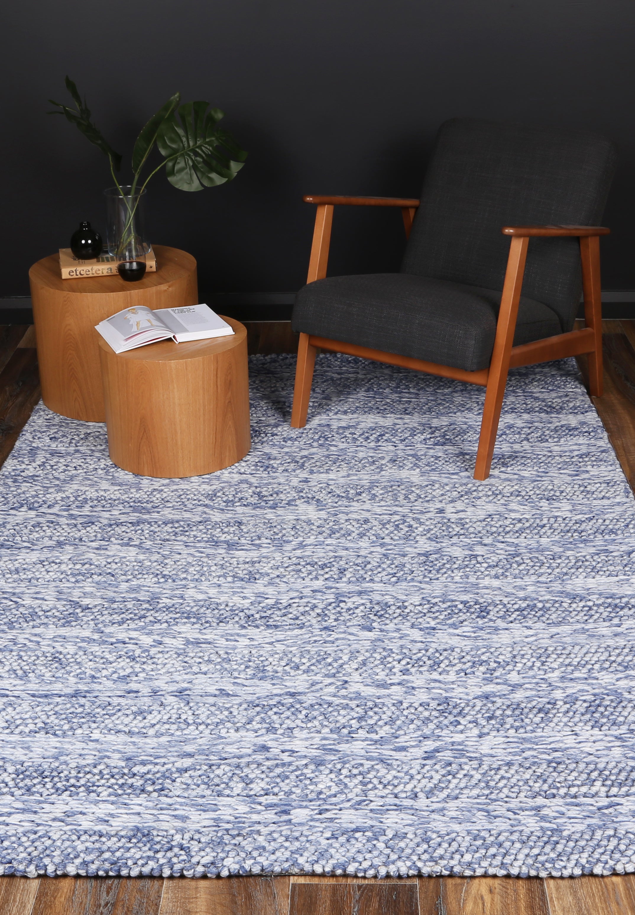 Harlow Ringlets Blue Wool Blend Rug 160x230 โ image 4