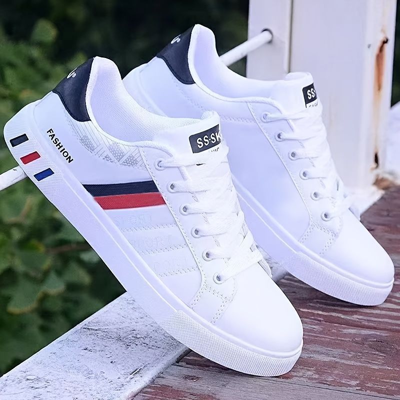 Koonexy Men'S Skate Shoes Low-Top Sneakers Pvc Sole Casual Sneakers Formal - White - Size 7(AU7/EU40) โ image 5