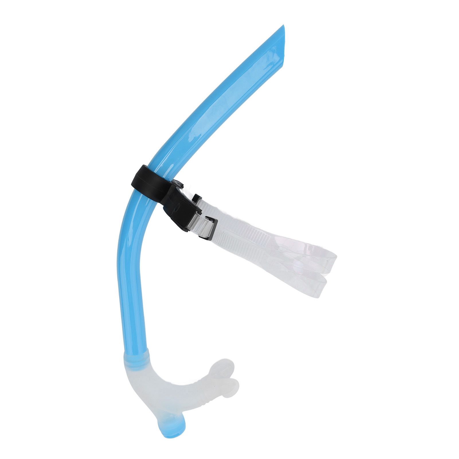 Swimming Snorkel Reduced Drag Silicone Swimming Breathing Tube with Adjustable Head Brace for Snorkeling Diving Sky Blue โ image 6