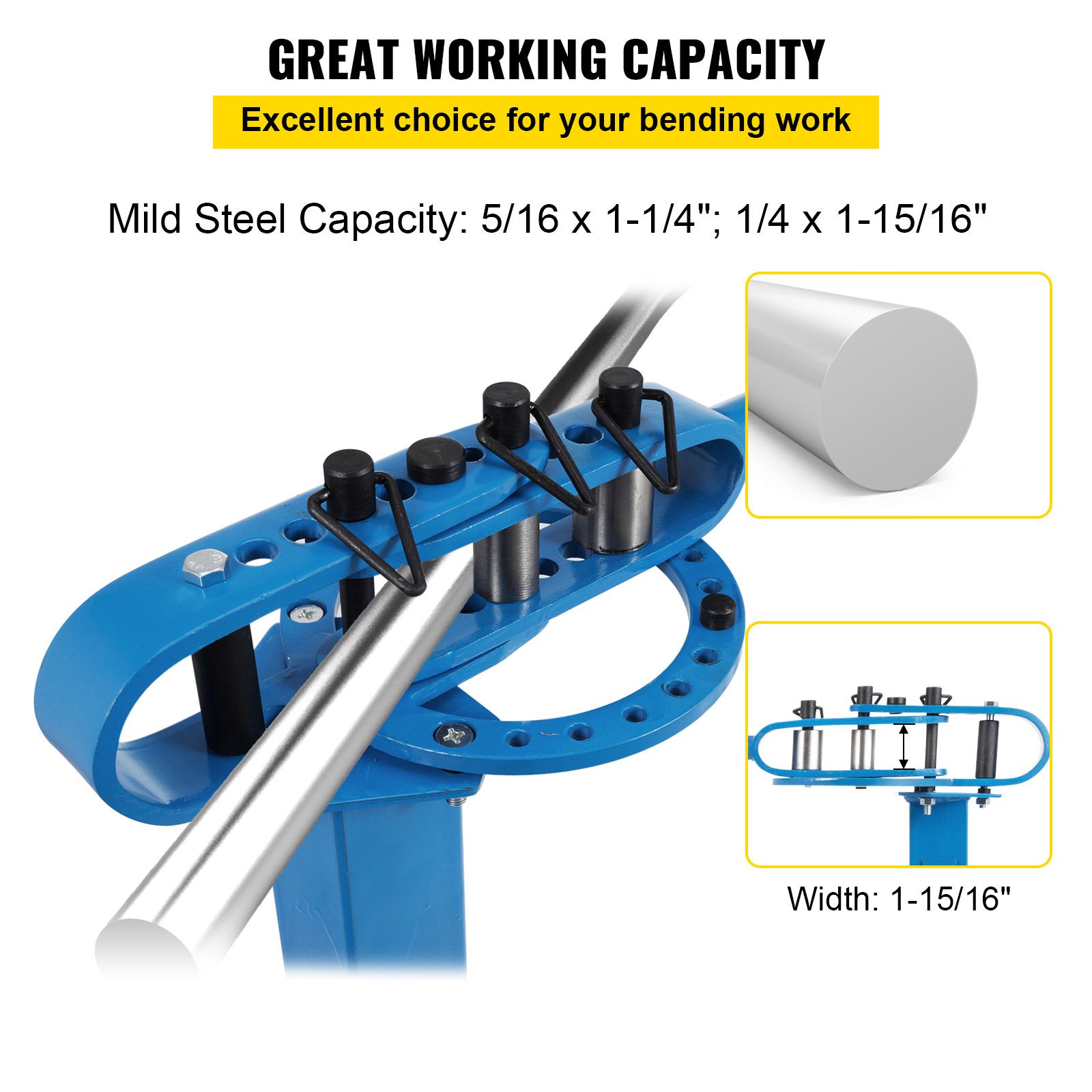 YP-38 Metal Bender 1"-3" Flat Bar Square Rod Bending 7 Dies w/ Floor Stand — image 3