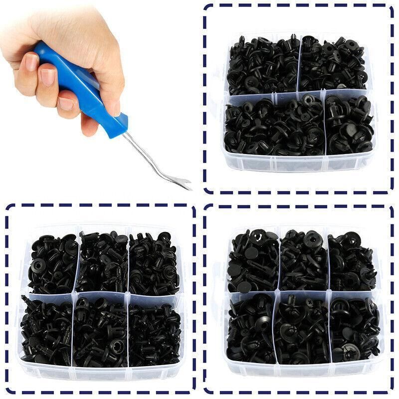 651Pcs Car Trim Body Clips Kit Rivet Retainer Door Panel Bumper Plastic Fastener — image 5