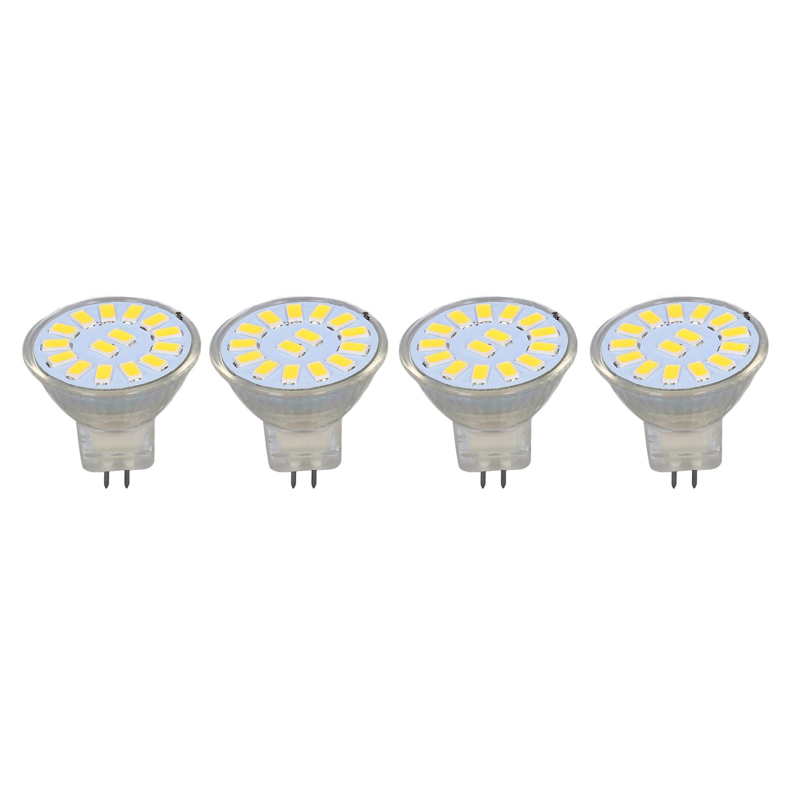 4PCS 15LED MR11 Light Bulb 5W 500LM Double Pin Base Landscape Spot Light Bulb for Living RoomWarm White