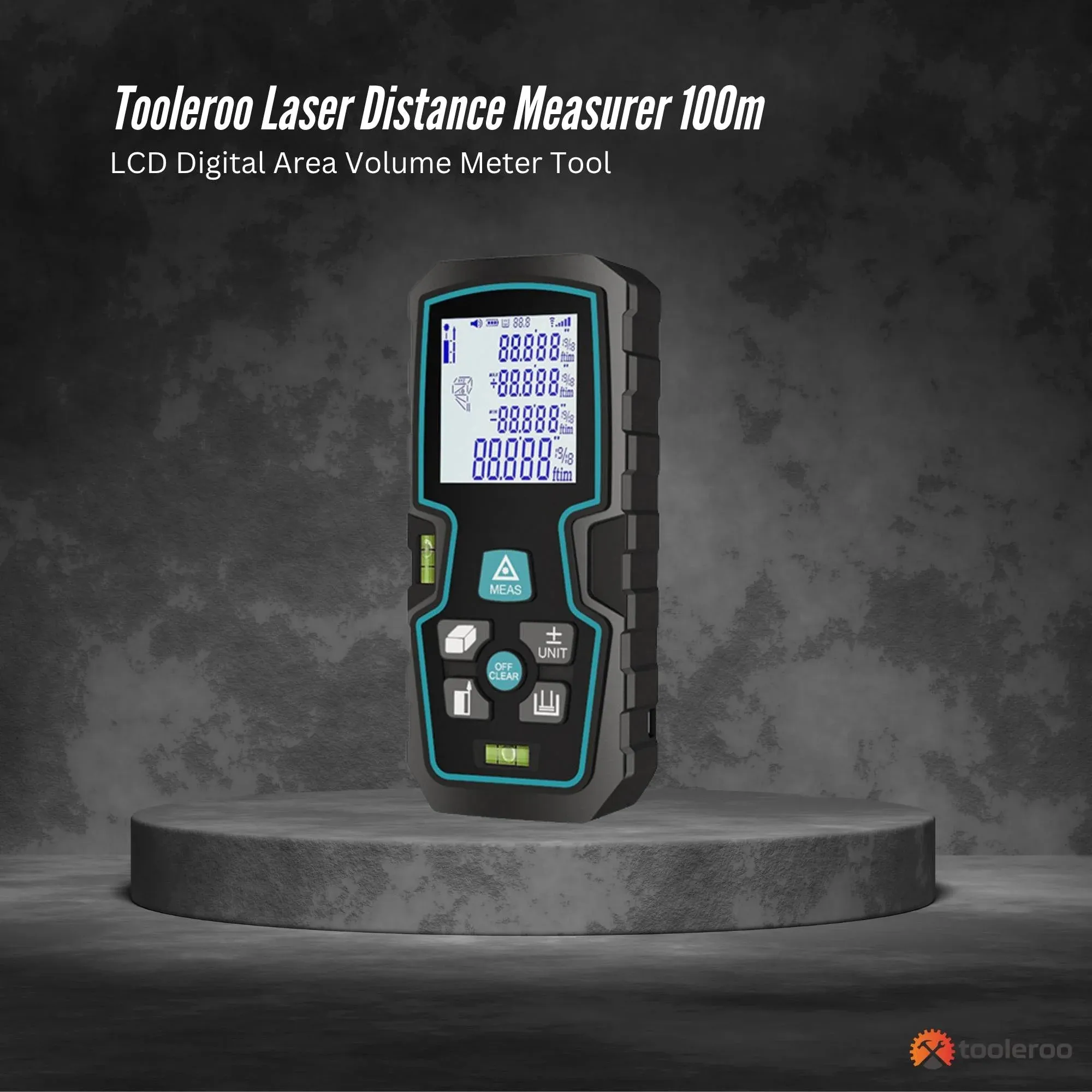 Tooleroo 100m Digital Laser Distance Measurer - LCD Area Volume Meter Tool — image 2