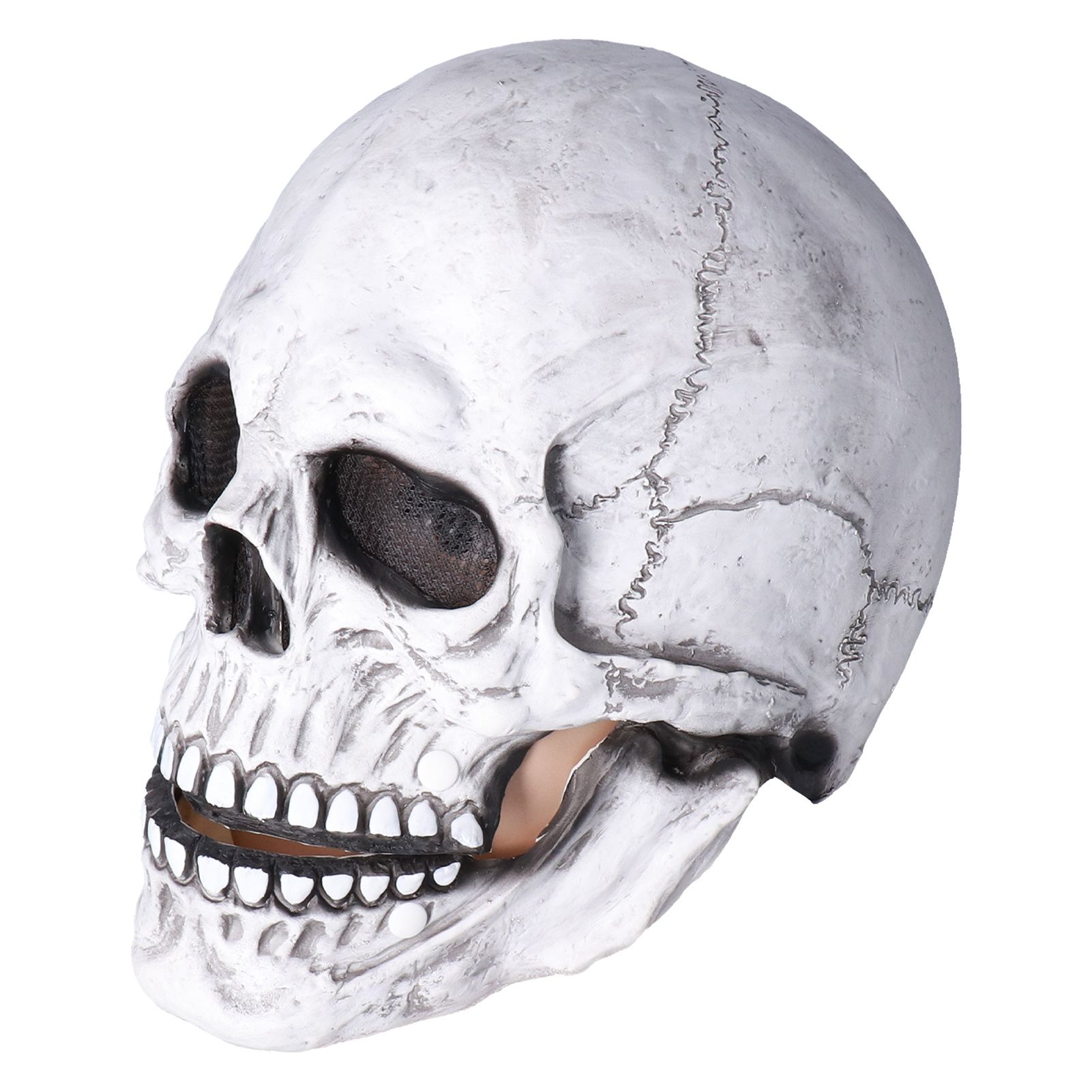 Halloween Skull Helmet Full Head Skull Mask Latex Cosplay Costume Horror Skull Mask for Festival PartyLight Grey โ image 2