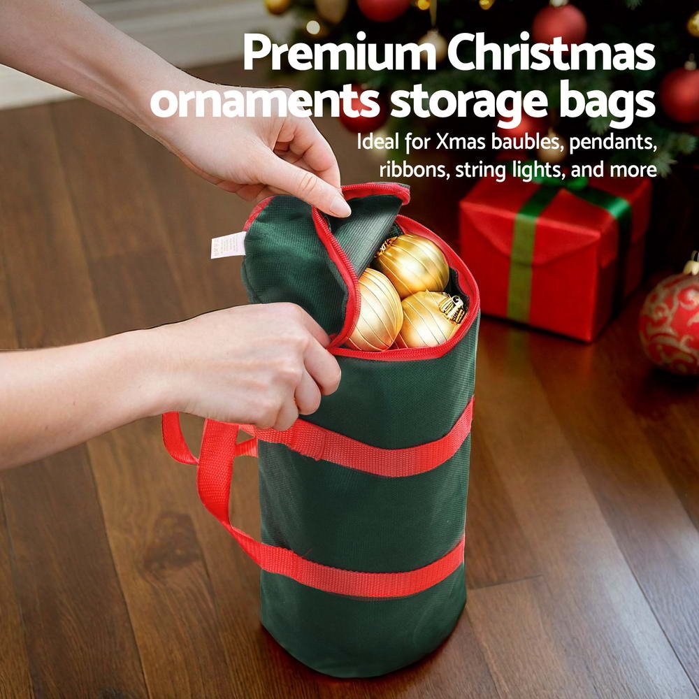 Jingle Jollys Christmas Baubles Storage Bag Xmas Ornaments Bag Container Green โ image 6