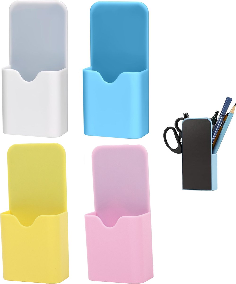 Magnetic Pen Tray - 4 Pieces - Magnetic Pencil Holders - Magnetic Tray - Whiteboard Pencil Holders - Whiteboard Accessory Holder - Pen Holder For Whiteboard Or