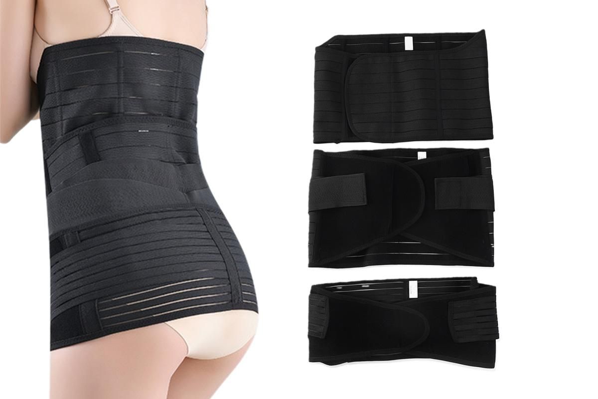 3 in 1 Postpartum Belly Band Waist Shapewear support Girdle After Birth Support - Black & L โ image 3