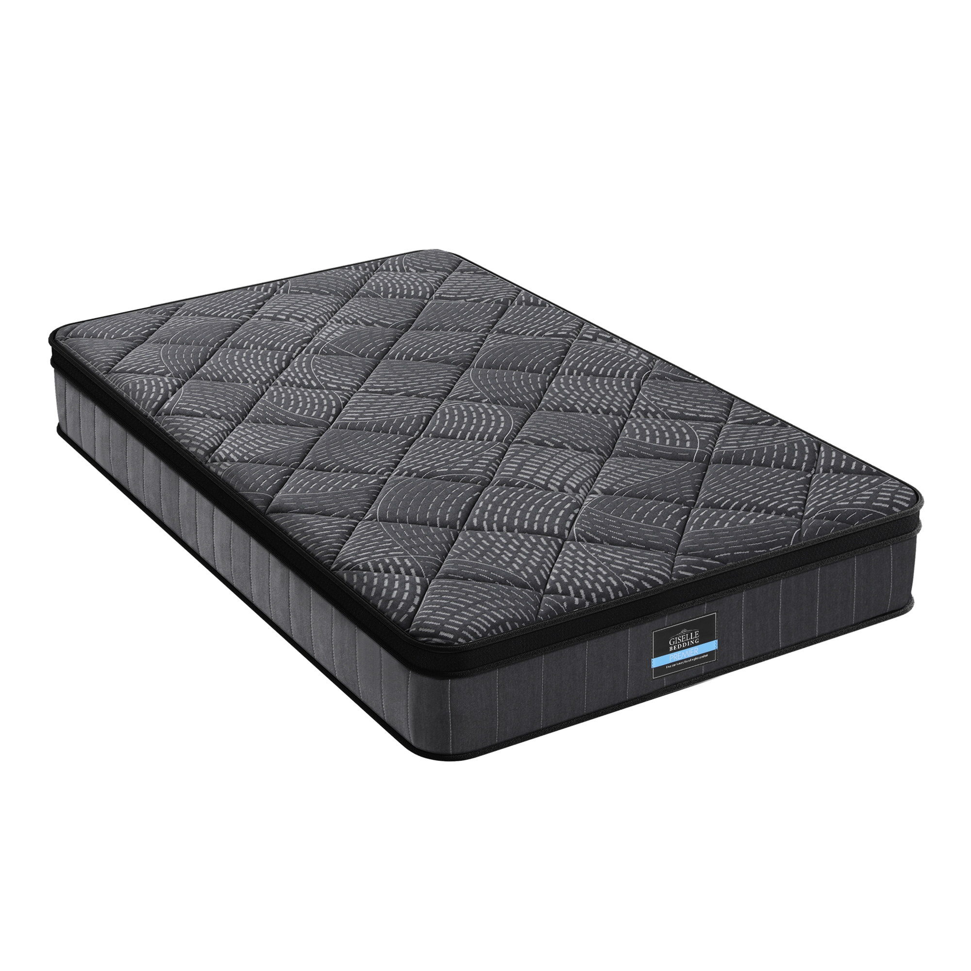 Giselle Bedding Single Mattress 25cm Pocket Spring Latex Euro Top Medium Firm Bed — image 4