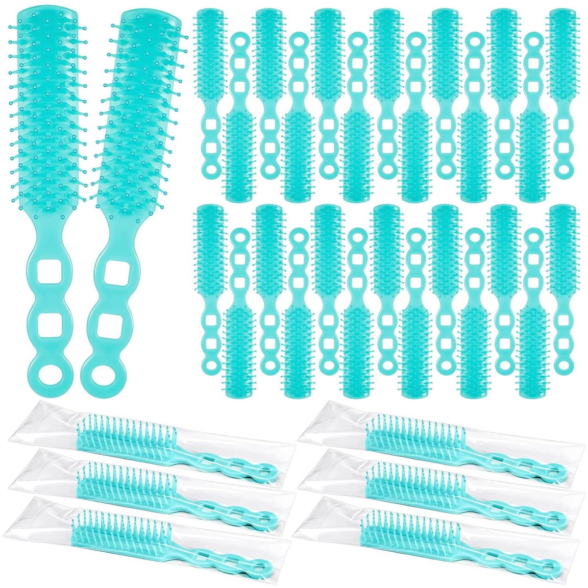 72 pcs Bulk Hair Brushes - Hair Brush Bulk Nylon Brush with Ventilated Hair Brush - For Curly Hair, Wavy Hair, Blow-Drying, Parting, Styling, Detangling Hair