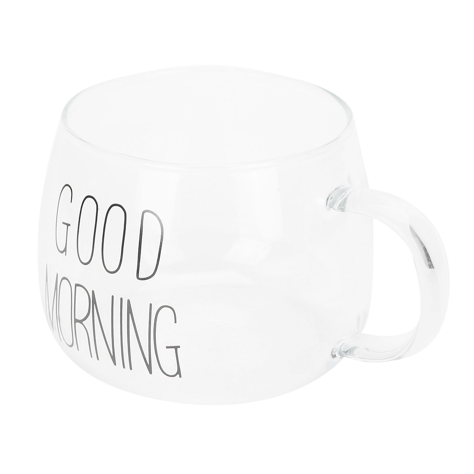 Coffee Cup Transparent Borosilicate Glass Mug with Handle for Milk Tea Cocktail BeverageBlack Label β image 3