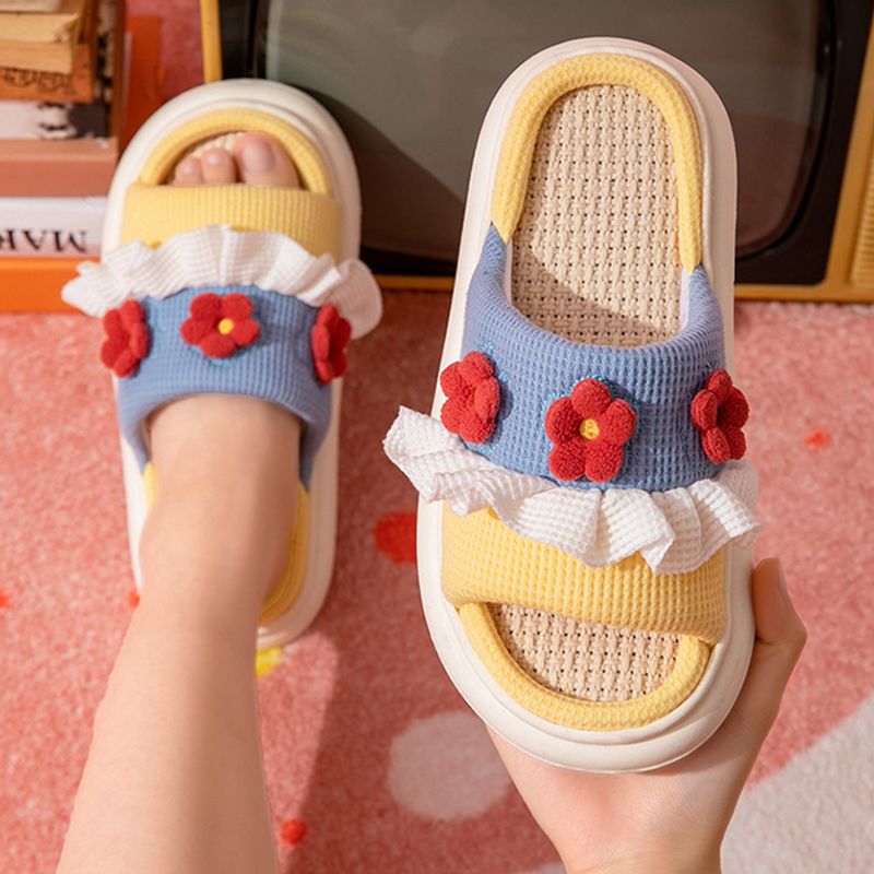Slipper Comfortable Quick Drying Breathable Skidproof Women Sandal for Home Bedroom Yellow 38/39 for 37-38 โ image 4
