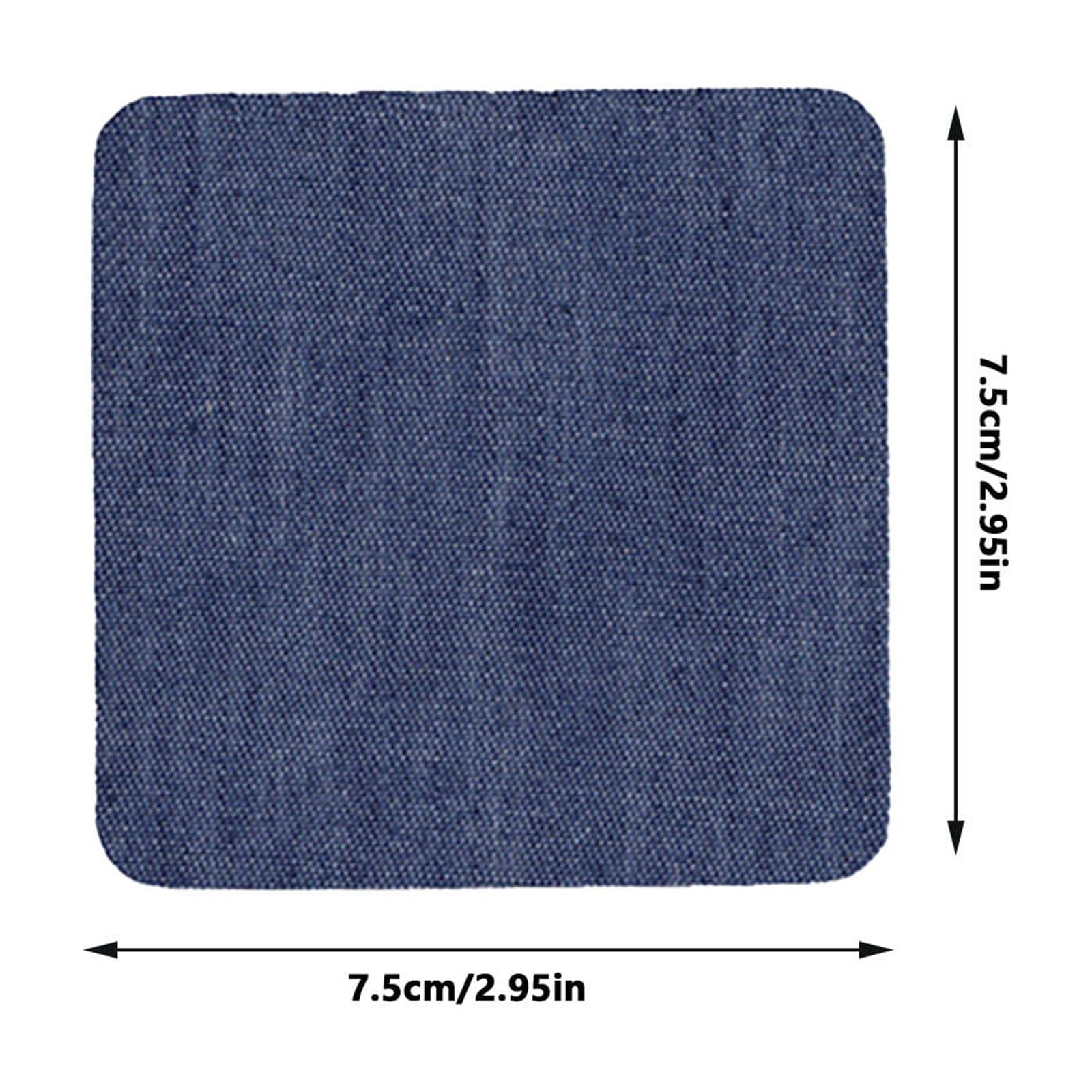 5 Pack Iron On Denim Repair Patches, Cotton Fabric Patches for Jeans Knees Pants Clothing Repair and Decoration, Blue Assorted — image 3