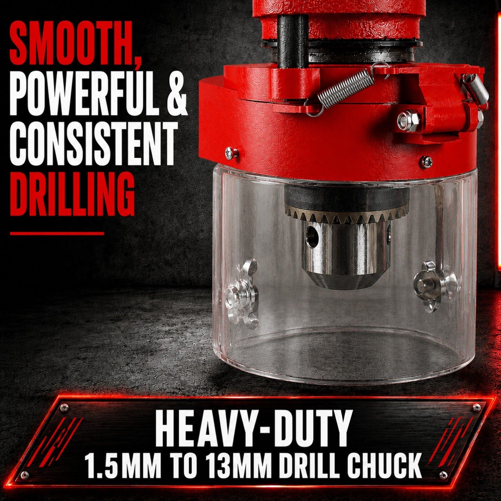King Tech 450W Drill Press Pedestal Benchtop Bench Stand Pillar 5 Variable Speed — image 2