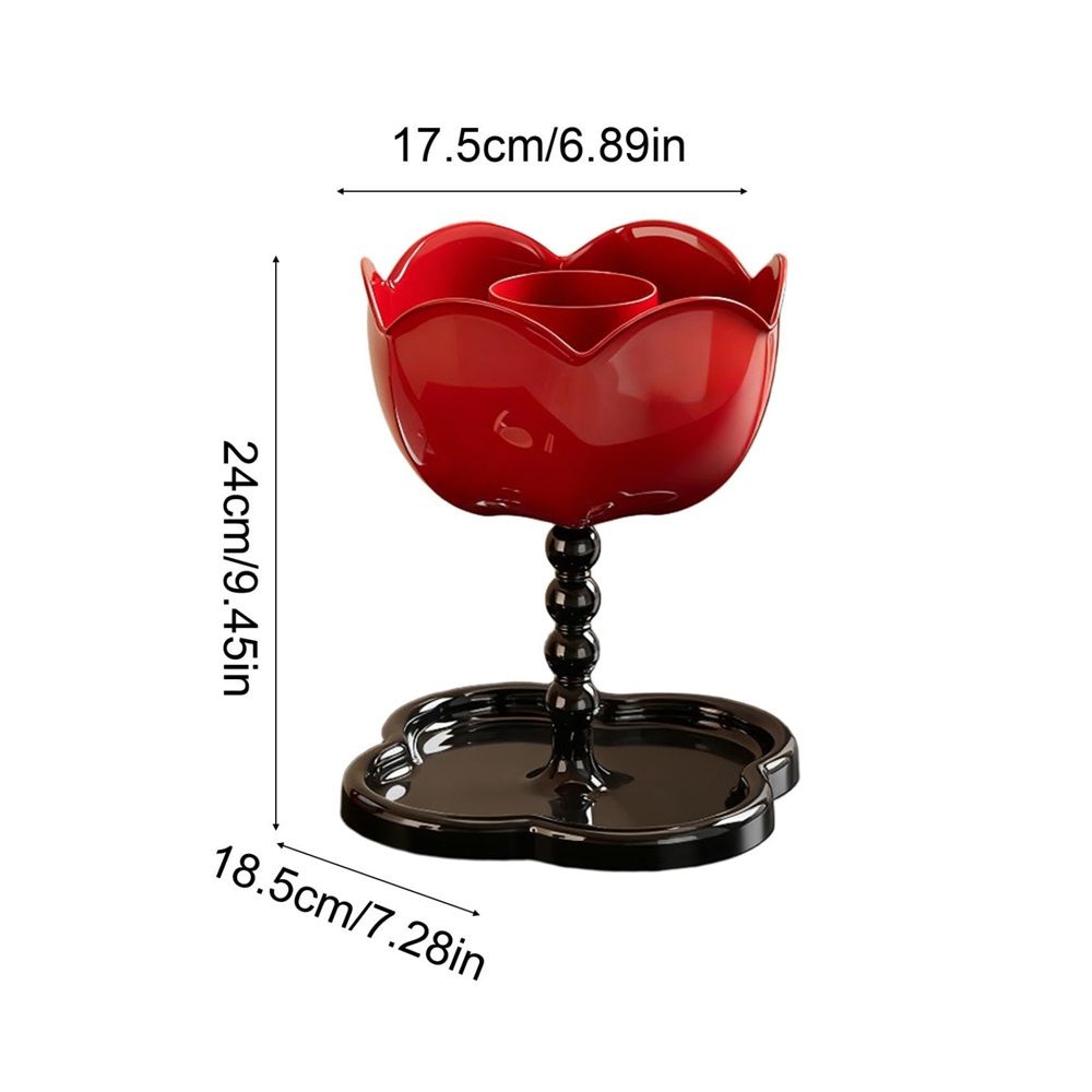 Entryway Storage Rack with Flower Shape, Modern Style Floral Key Holder, Double-Layer Plastic key rack, Storage Organizer for Living Room Bedroom — image 2