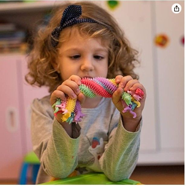 10 PCS Stretchy Toy, Sensory Worm Stretch Toys, Muticolor Stretchy Strings Toy for Stress Relief, Valentine's Day Easter Day Gift โ image 2