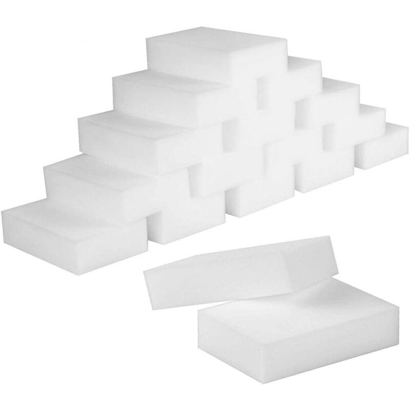 Magic Sponges, 50 pcs Melamine Cleaning Sponge - Magic Eraser For Bathroom, Pool, Kitchen, Floor, Wall - White 10 × 7 × 3Cm