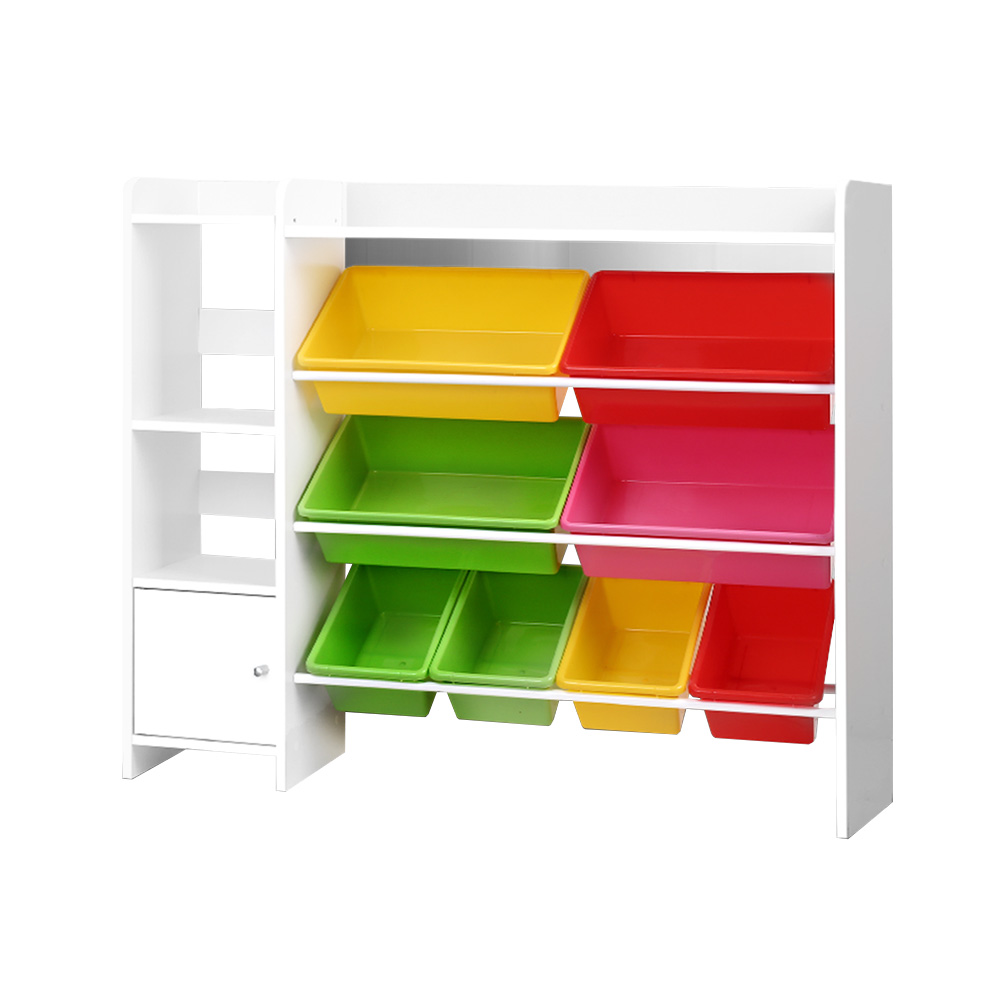 Keezi Kids Toy Box 8 Bins Bookshelf Storage Rack Organiser Toy Display — image 3