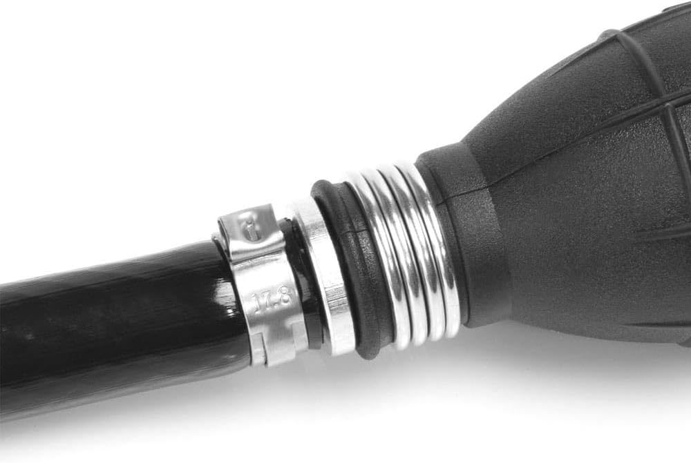 Fuel Line Hose for Outboard, Nylon Braid 5/16 Inch Fuel Line Hose with Hand Pump Bulb, 6 FT Long Boat RVs Tractor Fuel Line Assembly — image 2
