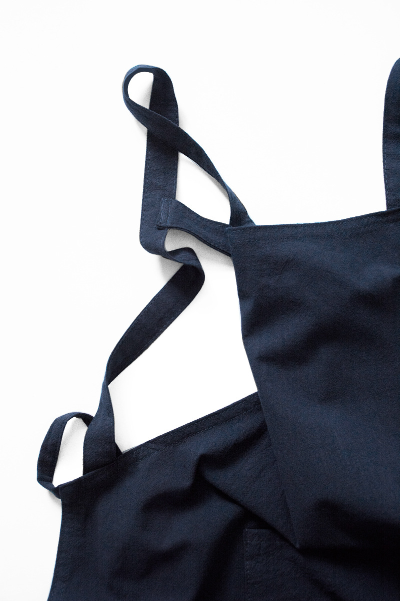 Grey Cotton Linen H-Back Apron - Solid Color Kitchen Cooking Apron with Pocket โ image 5