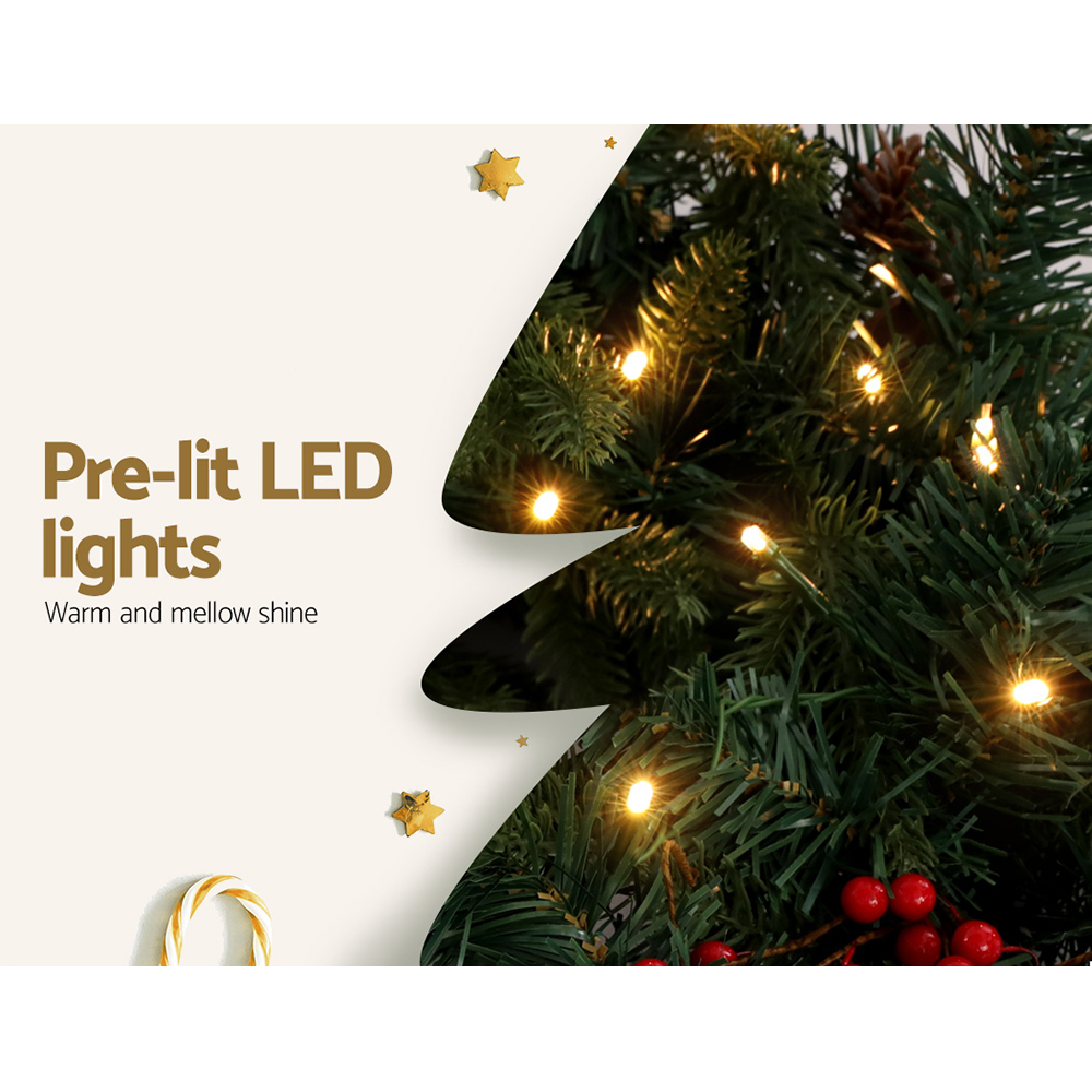 Jingle Jollys 2.4m Christmas Garland with LED Lights Decorations Xmas Party โ image 6