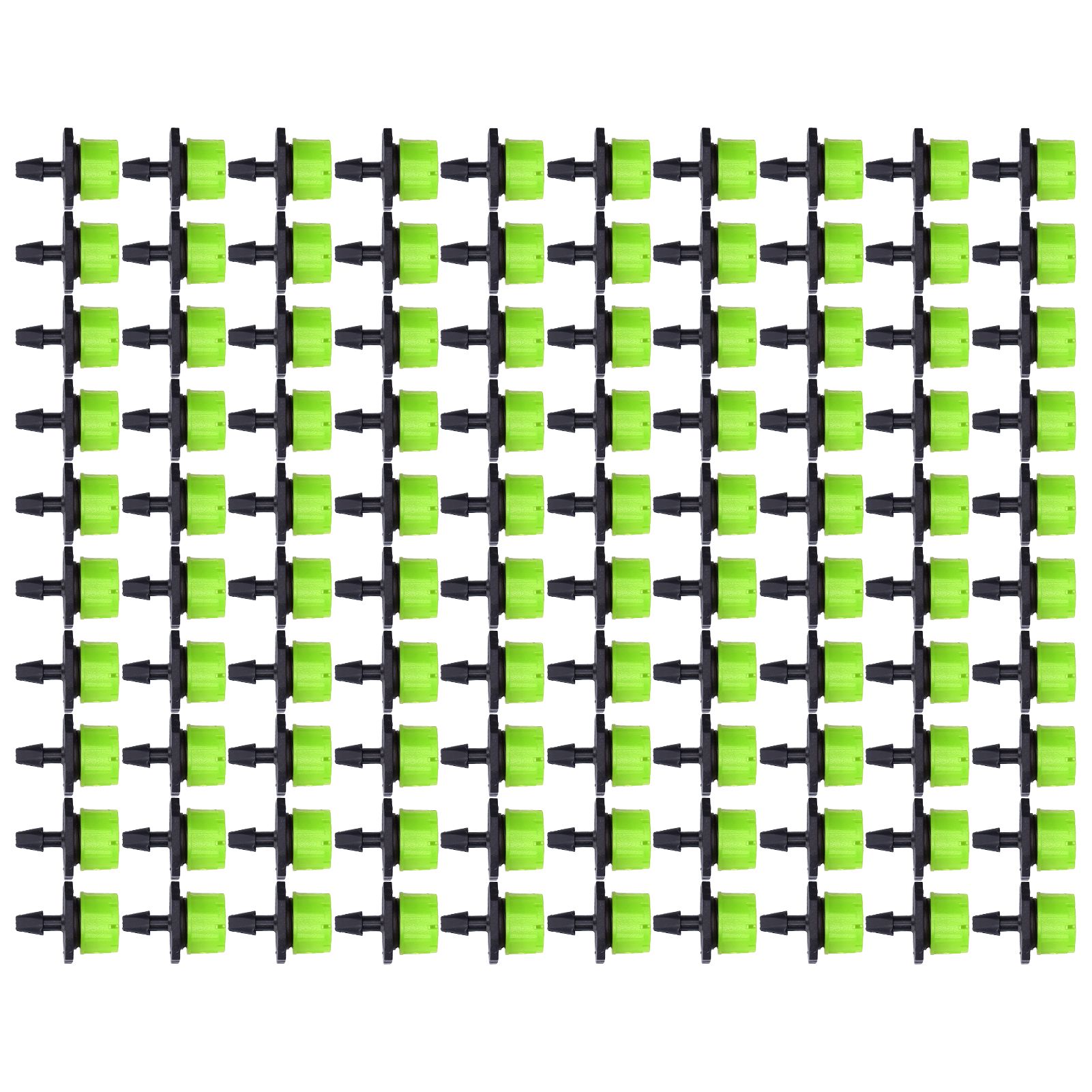 100Pcs 8 Hole Drip Irrigation Emitter Adjustable Drip Irrigation Sprinkler for Garden Greenhouse Courtyard Green — image 2
