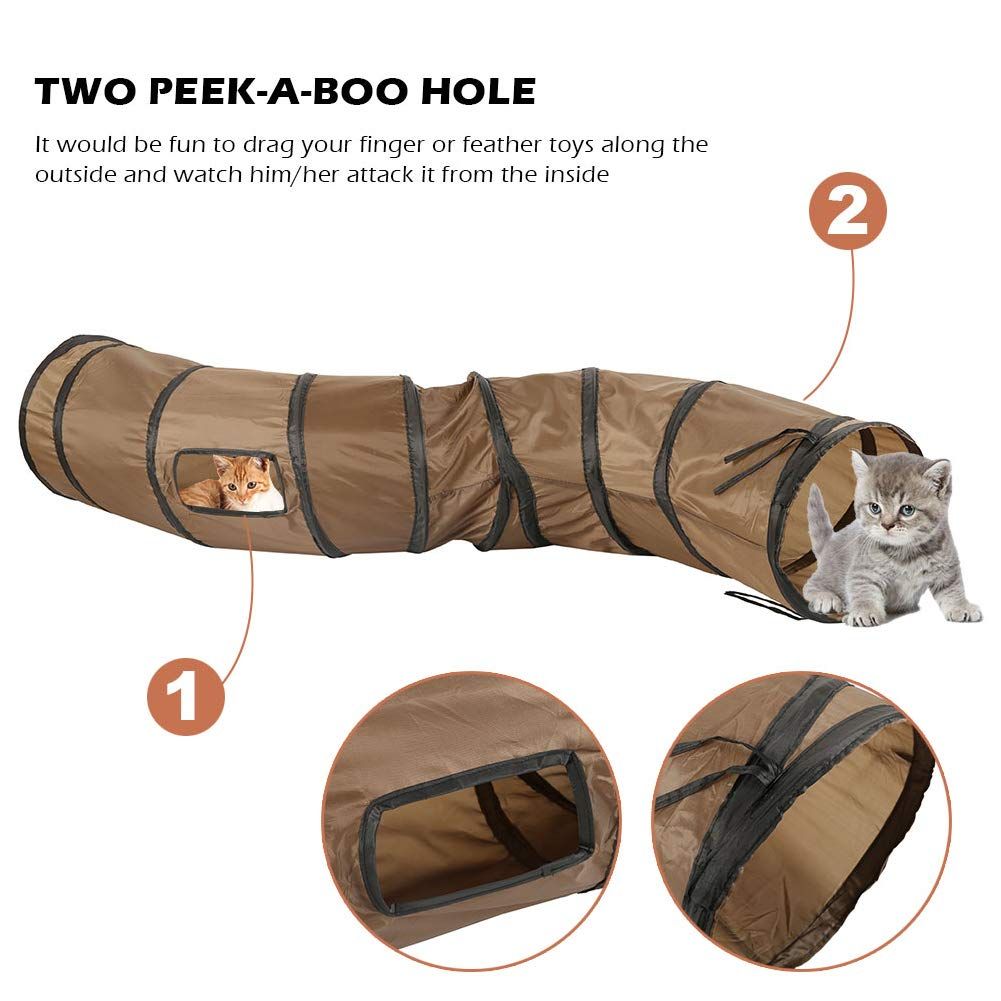 Cat Tunnel for Indoor Cats Interactive, Rabbit Tunnel Toys, Pet Toys Play Tunnels for Cats Kittens Rabbits Puppies — image 4