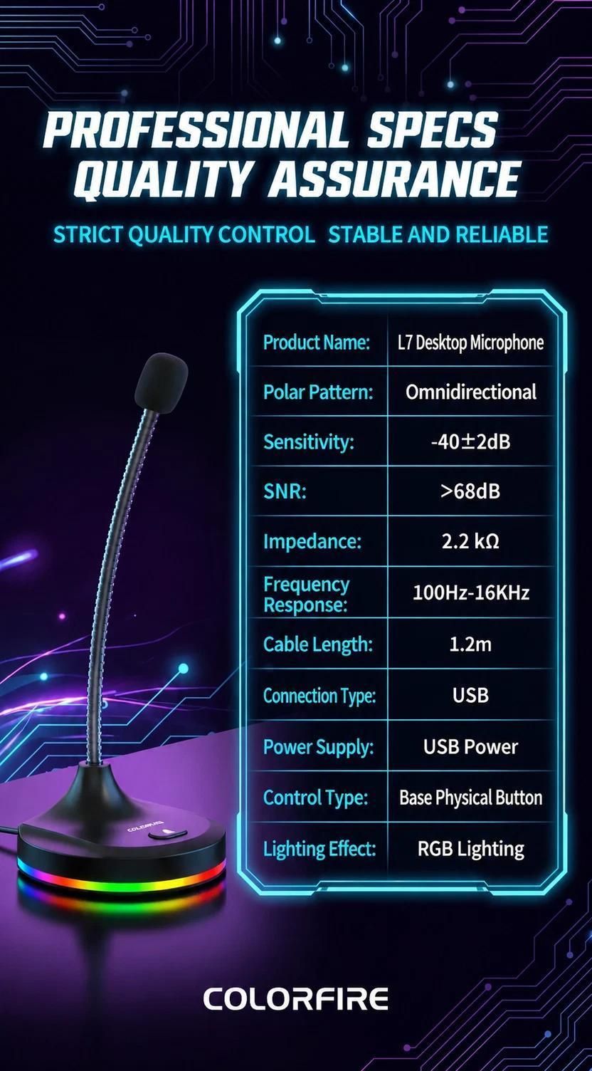 L7 Desktop Microphone,USB Interface,Black — image 6