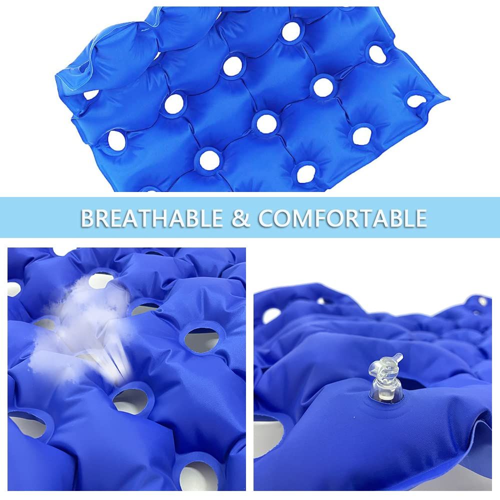 Bedridden Air Inflatable Seat Cushion with Full Back for Wheelchair, Anti-Bedsore Seat Pad for Elderly Disabled Handicap — image 4