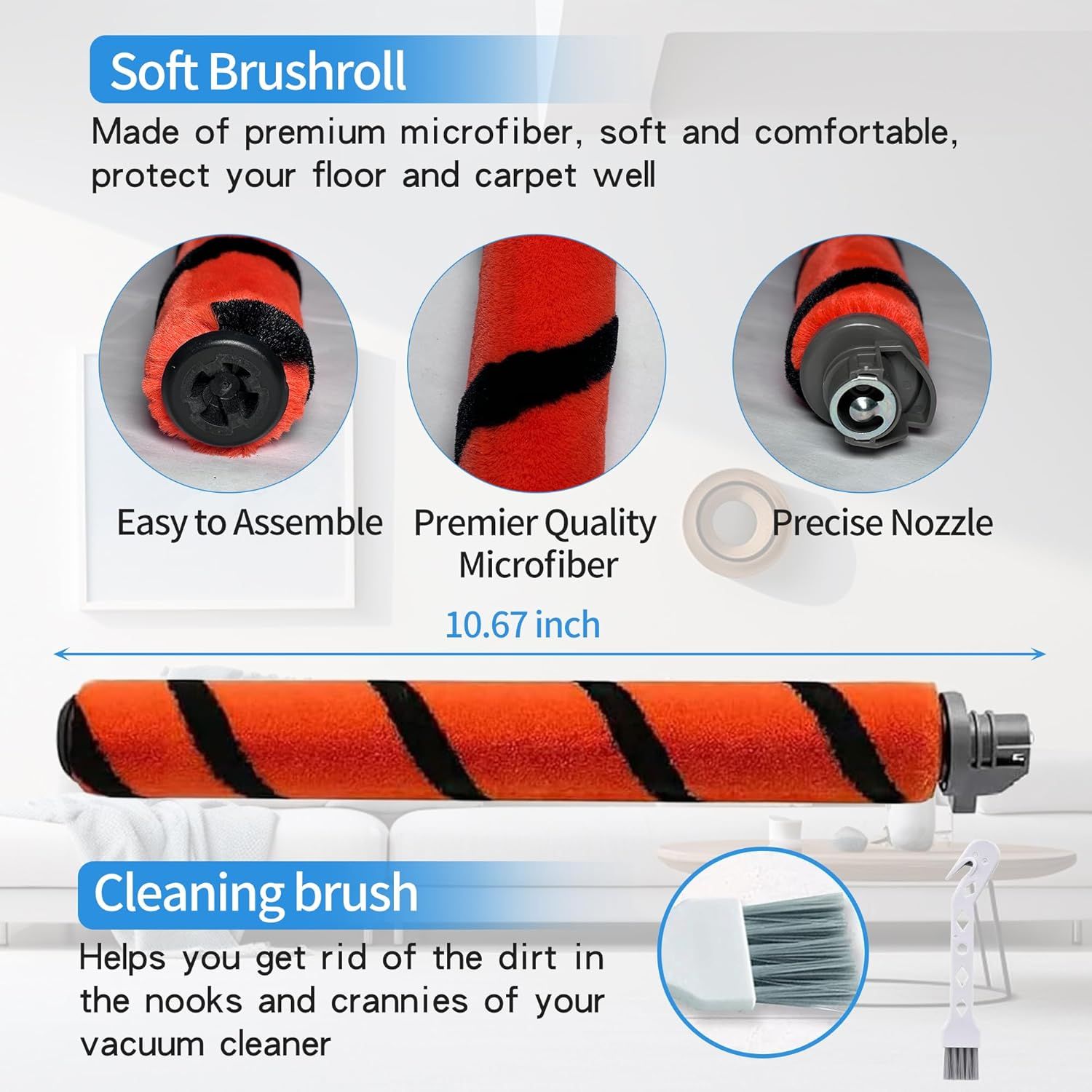 Hepa oam & elt ilter Brushroll Replacement Kit or Shark Rotator Proessional Lit-away DuoClean Vacuum ZU780 ZU782 ZU785, Replaces Part # 1395C831 & X500 & Xh500 — image 2