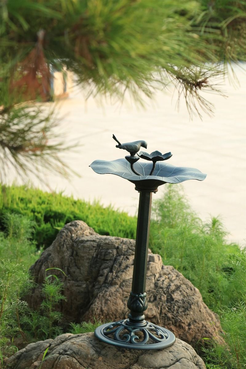 Lotus bird bath Dark Green — image 3