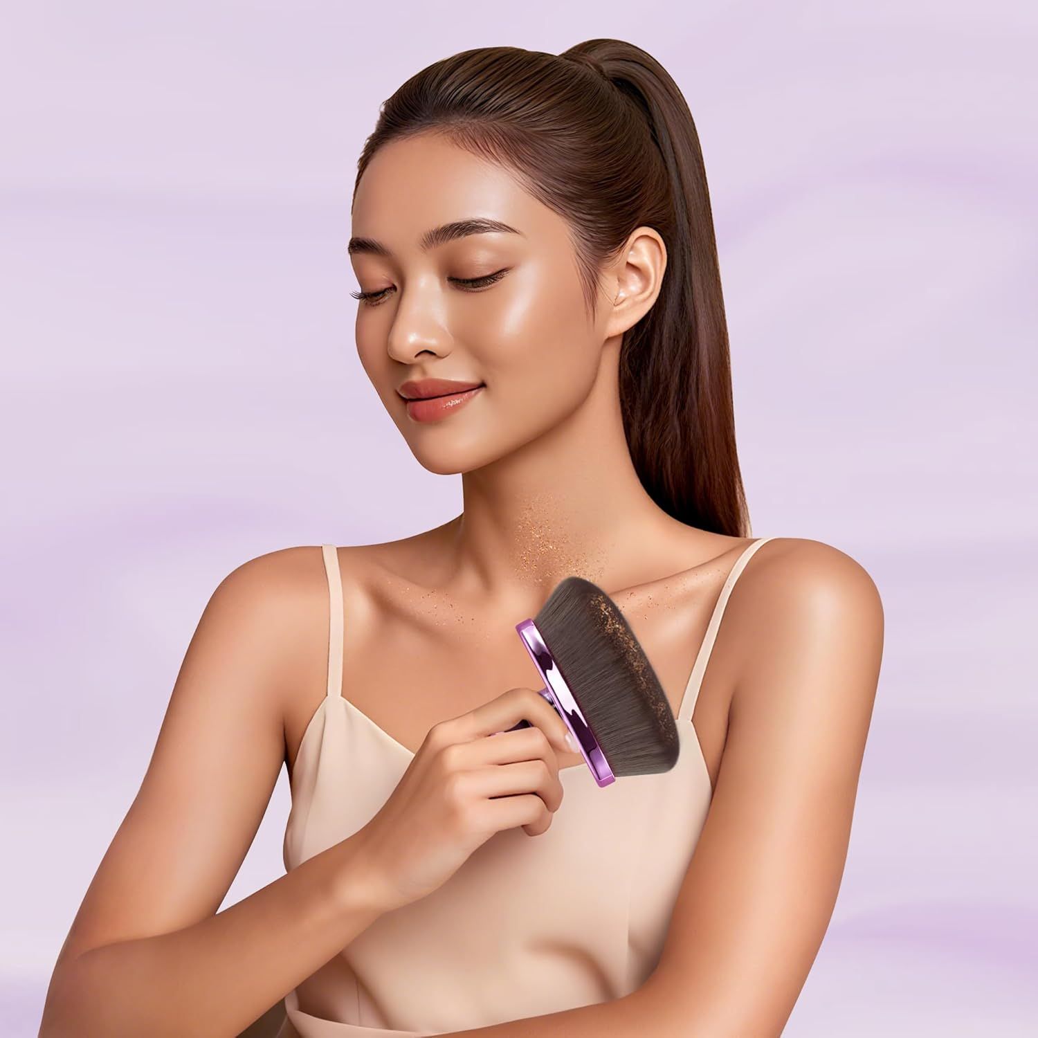 Extra Large Body Makeup Brush or Sel Tanner, Leg Makeup &Bronzer Blend,116mm Oval-headed Kabuki Brush More Even Application, Sunscreen ace&Back Makeup Brush — image 5