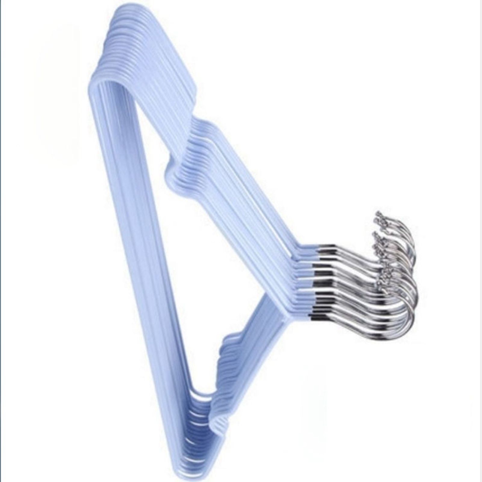 Clothes Hangers Prevent Slip Space Saving Heavy Duty Dry Wet Thick Clothes Hangers for Home Dormitory Blue — image 2