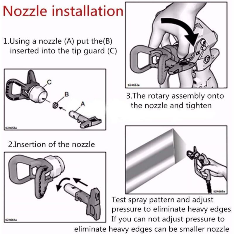 Reversible Airless Spray Gun Tip Nozzle Compatible with Wagner Paint Spray Gun, 615 — image 3