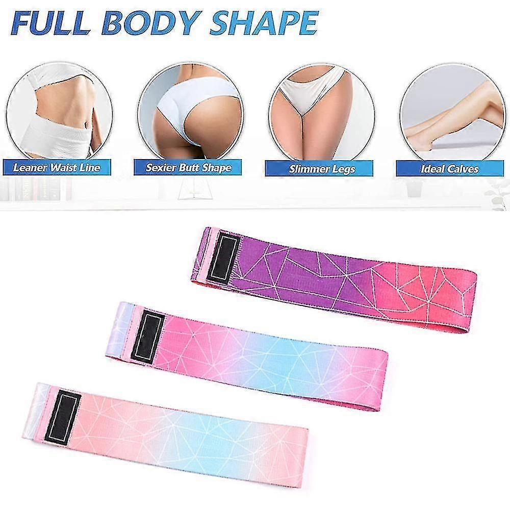 3 Pack Fabric Booty Bands, Resistance Bands For Women Butt And Legs Workout Bands Leg Bands โ image 4