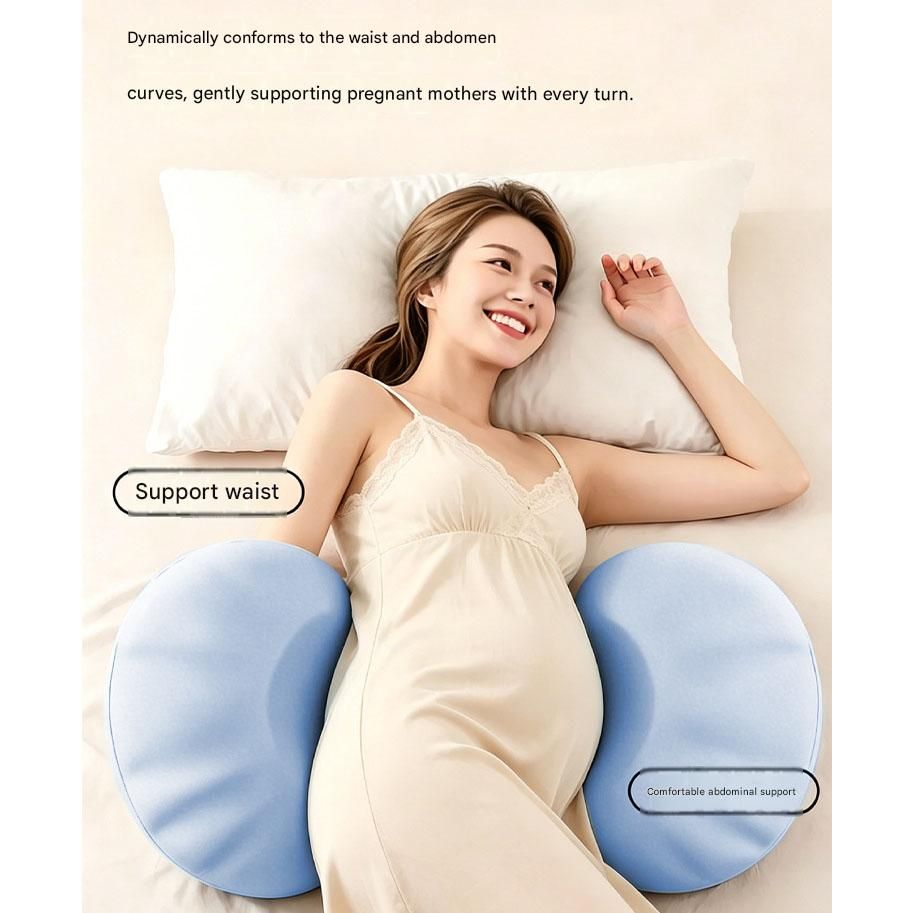 Grey Memory Foam Pregnancy Support Pillow for Side Sleeping, Adjustable Maternity Belly and Back Support Cushion, Pregnancy Wedge Pillow for Hip, Waist and โ image 3