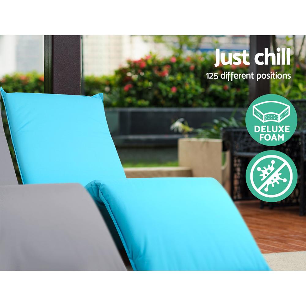Artiss Floor Lounge Sofa Camping Chair Blue โ image 4