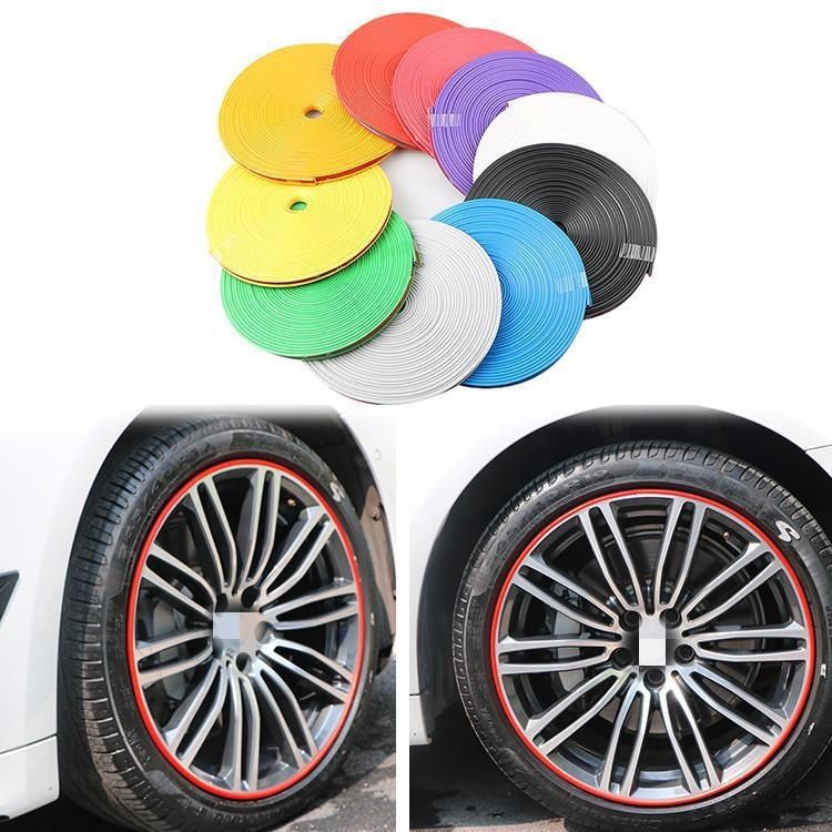 Ning zhi Rubber Car Wheel Hub Anti Scratch Strip 8m Yellow( 8m ) โ image 2
